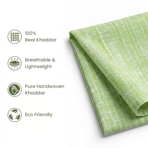 Image of Cotton Fabric Material for Men and women (3.5 Meter, Green), Solid
