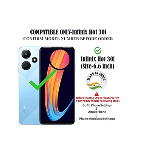 Image of COVERBLACK Rubber Back Cover for Infinix X669C / HOT 30i - Transparent