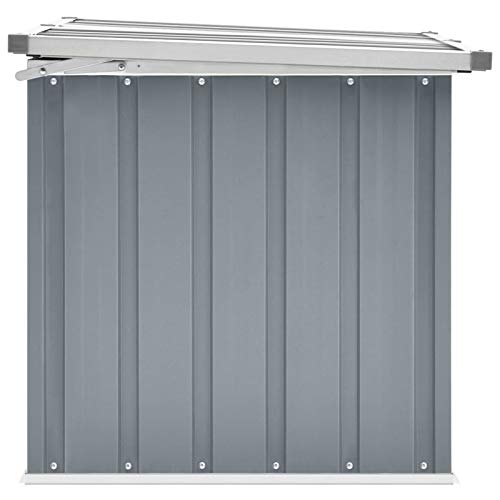 Tidyard Gartenbox Garten Aufbewahrungsbox Gartentruhe Kissenbox Gartenmöbel Kissenbox Auflagenbox Box Grau 109 x 67 x 65… – Bild 7