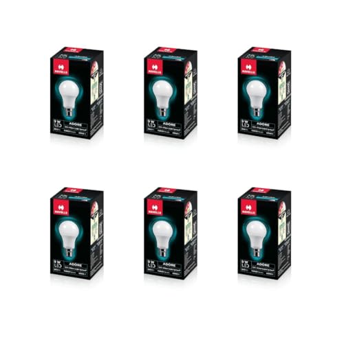 Image of Havells 9w LED Bulb for Home & Office |B22 LED Bulb Base |Cool Day White Light (6500K) |4Kv Surge Protection |High Voltage Protection |Eco Friendly Energy Efficient | Pack of 6