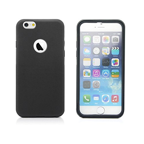 Coque iPhone 6 Trenro avec film écran intégré protection hybride TPU noir