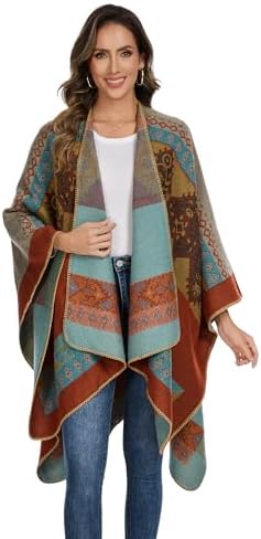 Poncho Damen, Pashmina Schal und Stola | Eleganter Strickponcho für Büro, Reisen, elegante Anlässe und als Geschenk für Damen