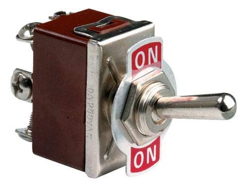 Steren Interruptor de palanca DPDT de 2 posiciones (encendido), 125 V, 10 A, paquete de 5