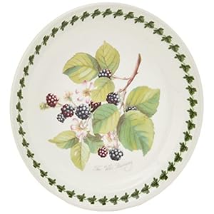 Portmeirion Pomona Collection 8.5″ Salad Plates | Set of 6 | Assorted Fruit Motifs | Made of Fine Earthenware | Dishwasher and Microwave Safe | Made in England