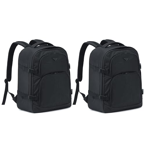 Flight Knight 45x36x20cm easyJet Free Carry On Backpack - Large 30 Liter Bag For Underseat Travelling USB Port Padded Comfortable Backpack - Carry On Luggage For easyJet, Ryanair, BA, Jet2 & More!