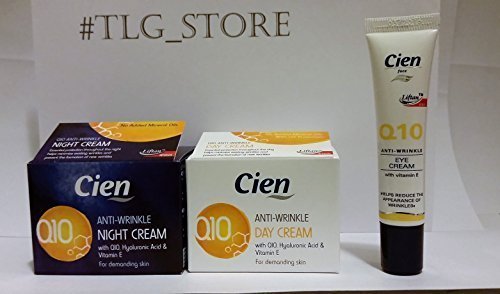 CIEN Q10 ANTI-WRINKLE DAY & NIGHT FACE CREAM DUO PACK (2 x 50 ml) Best Before 2017 by Cien
