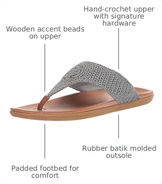 Image of The Sak Shana Thong Sandal in Crochet, Slip On Entry
