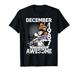 38th birthday bear legends december 1987 38 years old men maglietta