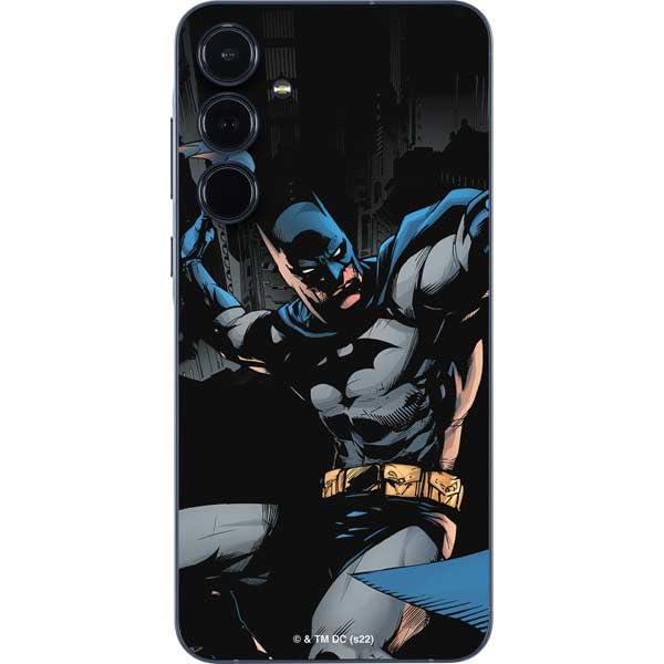 Skinit Decal Phone Skin Compatible with Galaxy A36 5G - Officially Licensed DC Comics Batman Throwing Batarang Jim Lee Art Design