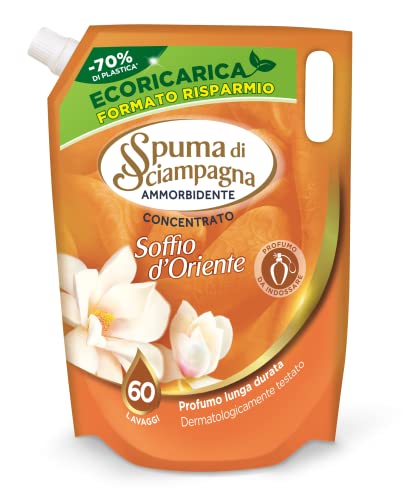 Spuma Di Sciampagna Ecoricarica Ammorbidente Concentrato Soffio d'Oriente 60 lavaggi - 1200 ml