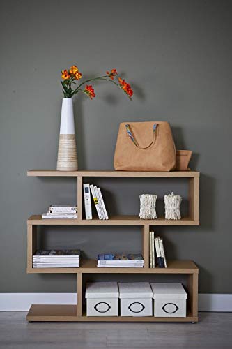 Topkit | Estantería Florida 6311 | Medidas 98 x 110 x 28 cm | Mueble recibidor | Estantería recibidor | Roble