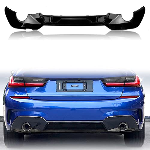 Lèvre de diffuseur BMW G20 G28 M Sport style carbone noir et becquet de pare-chocs