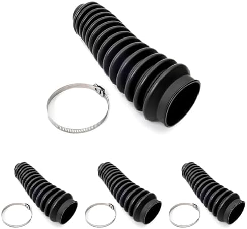 Rough Country Shock Boot - Black Protective Cover with Stainless Steel Clamp, Guards Against Mud, Dust & Debris, Universal Fit for Most Shocks image 4