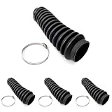 Rough Country Shock Boot - Black Protective Cover with Stainless Steel Clamp,Guards Against Mud,Dust...
