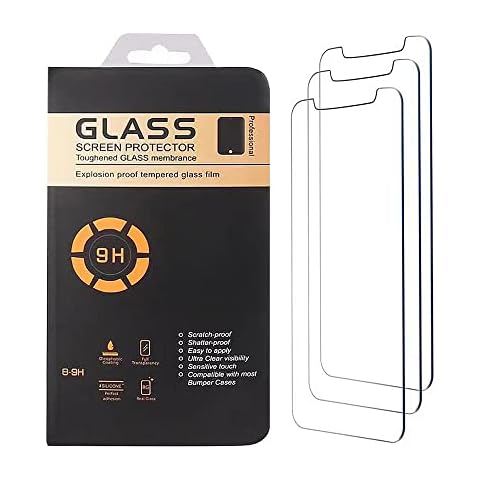 Lacase 3 Pack, Tempered Glass Screen Protector Compatible with iPhone 11 Pro/X/XS Cover