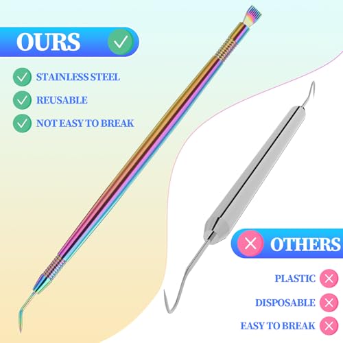 2 Stück Edelstahl Wimpernlifting Seperator,Ymapinc 2 in 1 Wimpernbürstchen Wimpernkamm Lash Lifting Zubehör Tool Wimpernverlängerung Werkzeug für Volume, Klassische und Wimpern