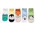 YEAPOOK Cozy Toddler Baby Socks Girls Boys Cute Cartoon Animal Cotton Socks for Babies Kids 5 Pairs S(1t-3t)