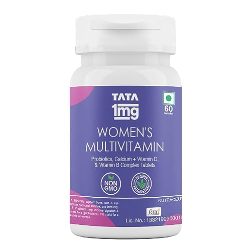 Tata 1mg Women’s Multivitamin Veg Tablet with Zinc, Vitamin C, Calcium, Vitamin D and Iron, Support Health Protection, Bones & Overall Health (Pack Of 60 Tablets) Tata 1mg Women’s Multivitamin Veg Tablet with Zinc, Vitamin C, Calcium, Vitamin D and Iron, Support Health Protection, Bones & Overall Health (Pack Of 60 Tablets)