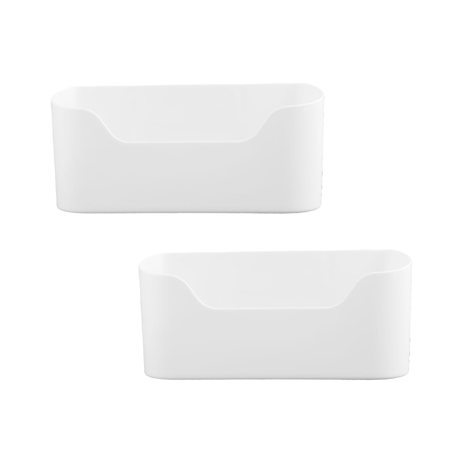 Hopzab 2Pcs Wall Mounted Storage Boxes, Adhesive Cabinet Organisers, Kitchen Bathroom Fridge Organiser, Space-Saving Solutions