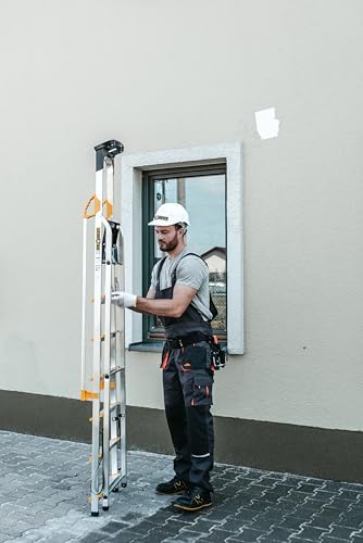 DRABEST PRO SERIES 7 Step Ladder Folding - Aluminum Folding Ladder - Lader with Safety Handrails & Work Platform - Stepladders 7 tread - Capacity 150 KG - Multi-Purpose Ladders - 50x215x12cm 7 DRABEST PRO SERIES 7 Step Ladder Folding - Aluminum Folding Ladder - Lader with Safety Handrails & Work Platform - Stepladders 7 tread - Capacity 150 KG - Multi-Purpose Ladders - 50x215x12cm - Image 7