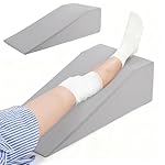 Litluxu Leg Elevation Pillows for After Surgery, 7.8Inch Height Foam Wedge Knee Surgery Recovery Equipment, Knee Replacement Recovery Aids for Hip Ankle Pain Relief, Single Leg Suppoort Wedge