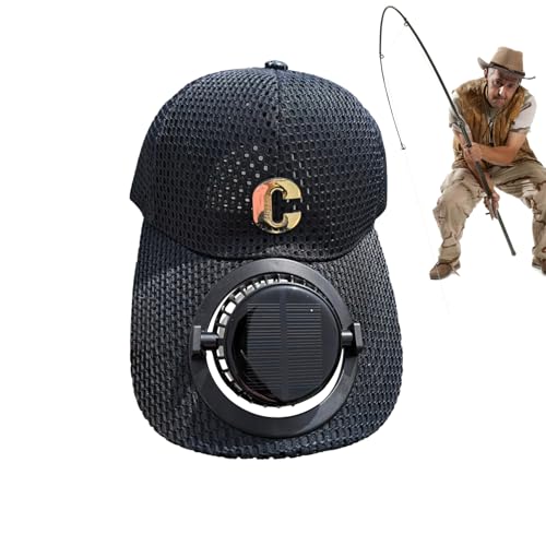 Casquette avec ventilateur contre la chaleur chapeau de baseball solaire et USB pour rester au frais
