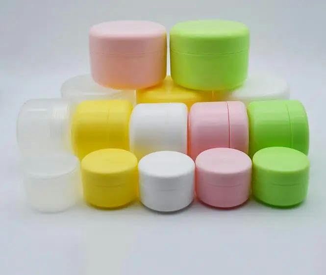 FSAMORPLE Caja de Embalaje de cosméticos de 5 Piezas, Tarro vacío, Recipiente para Maquillaje, 10/20/50/100 g-50 g, Verde
