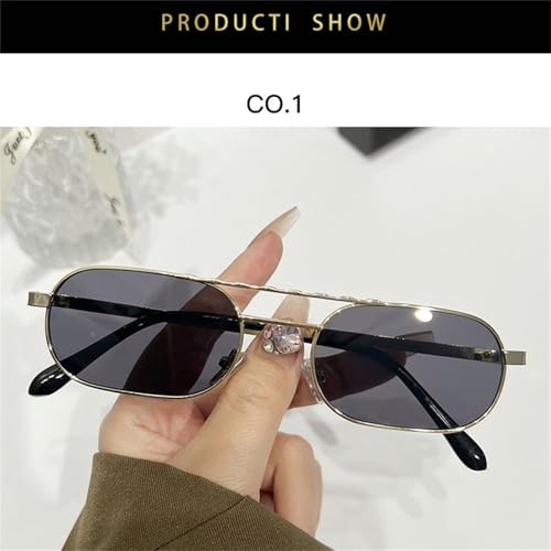 helena Small Narrow Sunglasses Men Polygon Vintage Double beam Metal Sunglasses Punk Square Sun Glasses3