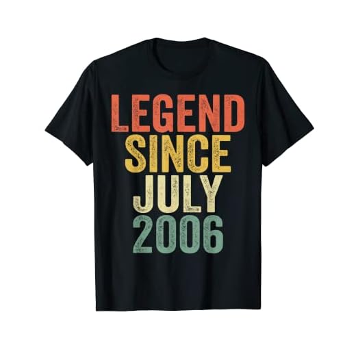 Camiseta Legend Since July 2006 para regalo de 15 cumpleaños Camiseta