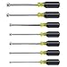 Klein Tools 647 Tool Set, Nut Drivers Sizes 3/16, 1/4, 5/16, 11/32, 3/8, 7/16, 1/2-Inch, Chrome-Plated 6-Inch Shafts, Cushion Grip, 7-Piece