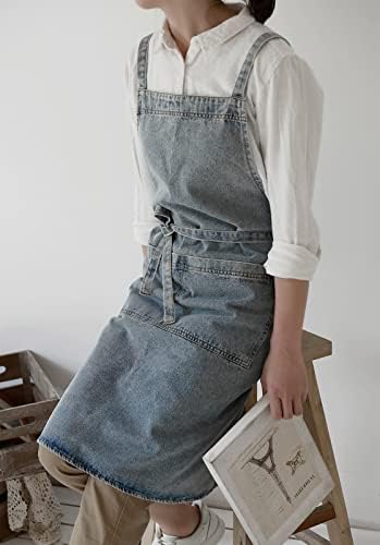 Gepersonaliseerd denim schort met design