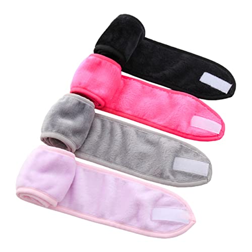 Beatifufu 4個超細 ヘアバンド 洗顔用 ヘッドバンド 女性用 お風呂やヨガにな