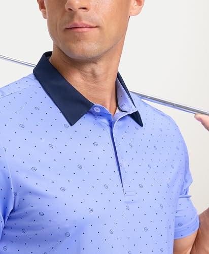 Image of Men's Golf Polo Shirts Dry Fit Performance Moisture Wicking Casual Print Golf Shirts for Men Breathable