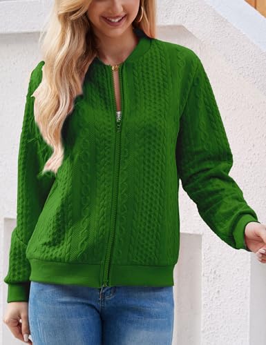 Image of WROLEM Zip Up Sweatshirts for Women Casual Outfits Cardigan Outerwear Trendy Winter Jackets Coat