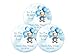 Blue Bear Baby Shower Stickers 1 inch Round, Pack of 63 We Can Bearly Wait Party Favor Labels for Favor Bags and Boxes - BB48