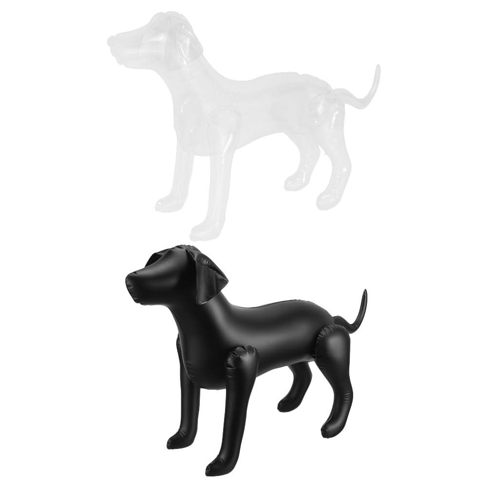 Happyyami Inflatable Dog Mannequin 31.50 Inch 2Pcs Pet Clothing Display Model for Small Dogs Shop Stand Puppy Jumpers Showcase