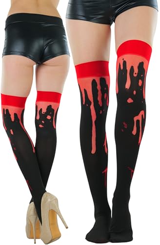 Image of ToBeInStyle Women's Nylon Thigh High Schoolgirl Opaque Stockings