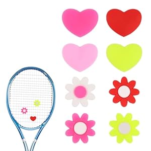 Lasuroa 8Stk Tennis Schläger Vibrationsdämpfer Herz Blume