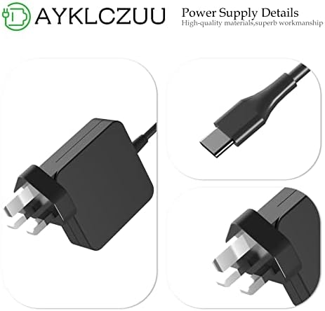 65W USB C Power AC Adapter Type C PD Wall Fast Charger Compatible with MacBook Pro/Air Laptop Charger Power for Samsung,Lenovo,HP,Dell,ASUS,Acer,HUAWEI,Xiaomi and Any Laptops or Smart Phones