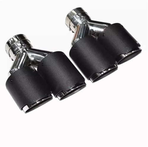 Tuyau d'échappement BMW Série 1 2 4 double sortie Y noir mat durable