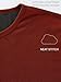Demucy Mens Henley Shirts Short Sleeve Cotton Basic T-Shirts Classic Fashion Casual Shirt Brick RED/Charcoal S