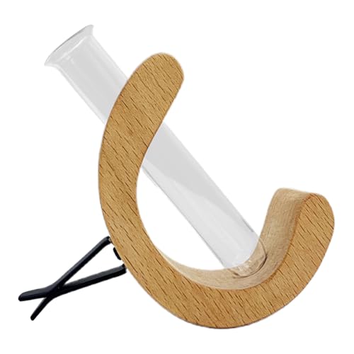 Pflanzenbelüftung für Autos - Beech Nussbaum | Flower Vaase Clip | Pflanzenständer für Fahrzeuge aus mit Holzdesign Luftbelüftung