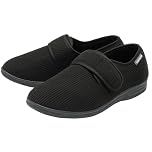 DUNLOP Mens Touch Fastening Slippers – Black – UK 11