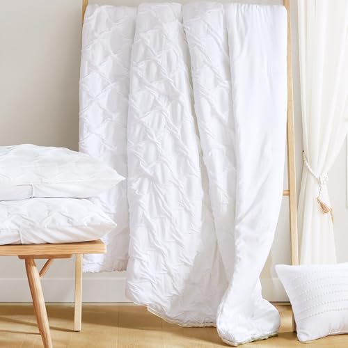 Comfort Spaces All Season Twin XL Comforter Set for Girls, 3 Piece, White - image 9