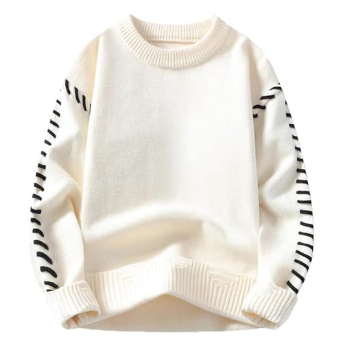 Men's Sweater Round Neck Knit Pullover Base Layer Casual Long Sleeve Top for Men3