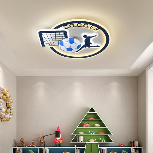 Phlilqe Modern Boys Room LED Ceiling Lamp for Bedroom, Dimmable