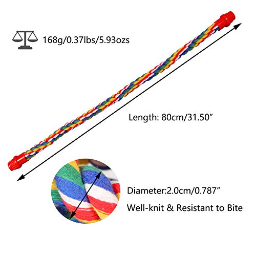 image for N/D ILESON Bird Rope Perches Stand Ladder Toys for Parrots Parakeets C