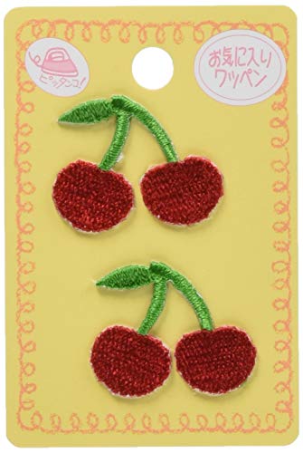 KIYOHARA お気に入り ミニワッペン チェリー 約幅2.8cm×縦2.3cm 2枚入り MOW489