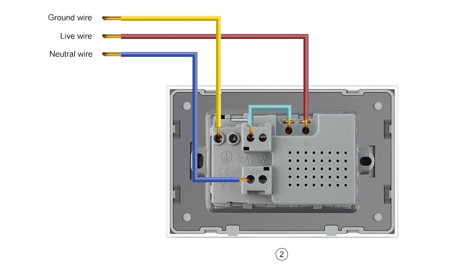 Miniatura 8 de LIVOLO Enchufe de alimentación estándar AU blanco de la UE y EE. UU. + interruptor de luz táctil de 1 banda con panel de cristal negro, toma de