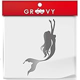 マーメイド ステッカー ワンポイント 人魚 姫 カッティング ステッカー おしゃれでかわいい_131 (シルバー)